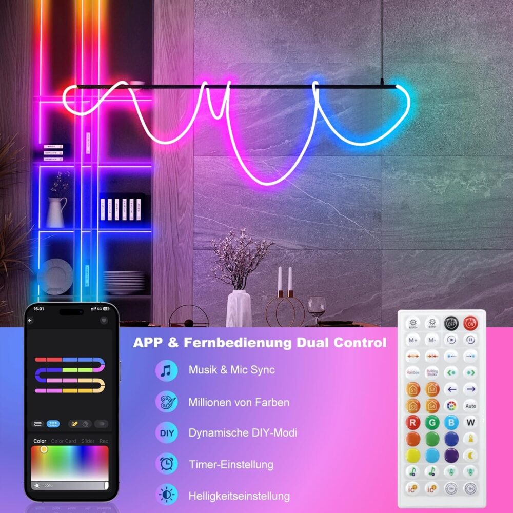 💡 Taśma LED Crystal RGB ZAIYW 10 m – wodoodporna, sterowanie pilotem i APP - obrazek 3