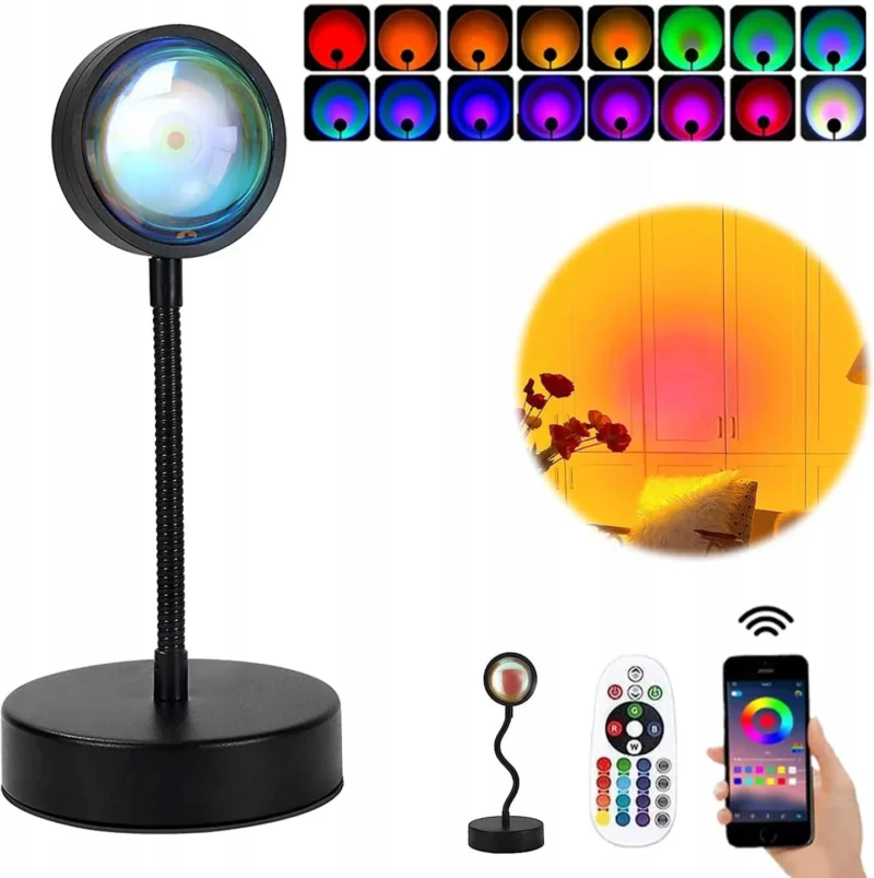 🌅 Projektor Światła Zachodzącego Słońca LED iStrip App