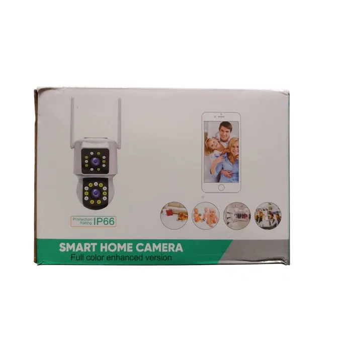 📹 Smart Home Camera Full-Color Pro Wi-Fi IP66 – obrotowa kamera z 2x modułem optycznym