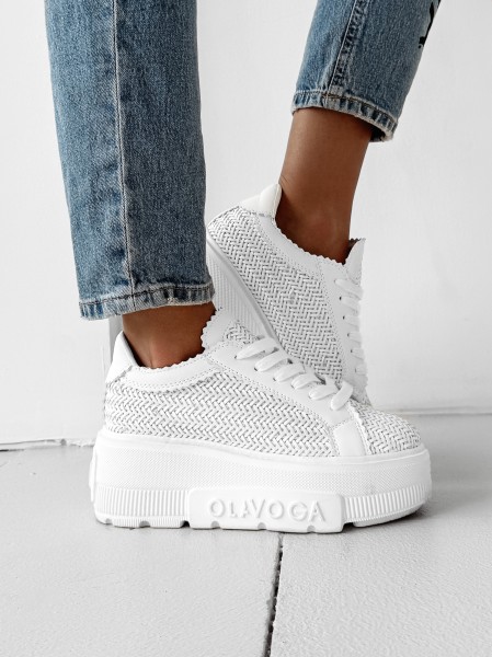 Sneakersy Damskie OLAVOGA VACANCY 2025 Ecru