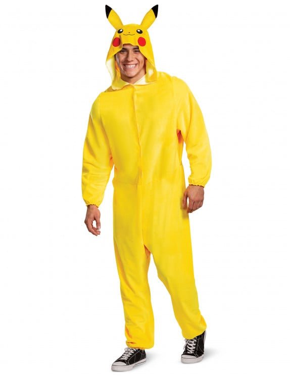 Strój Pikachu dla dorosłych Kostium Pokémon Kombinezon z kapturem  rozmiar do XXL