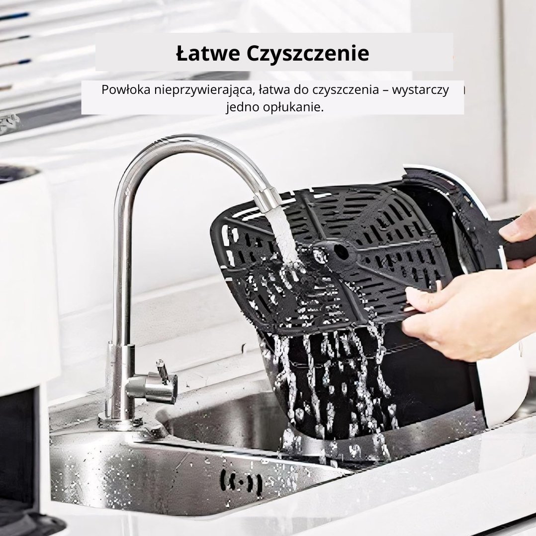 Frytkownica beztłuszczowa ADM Air Fryer 8L 2000W dwukomorowa 2×4L - obrazek 3
