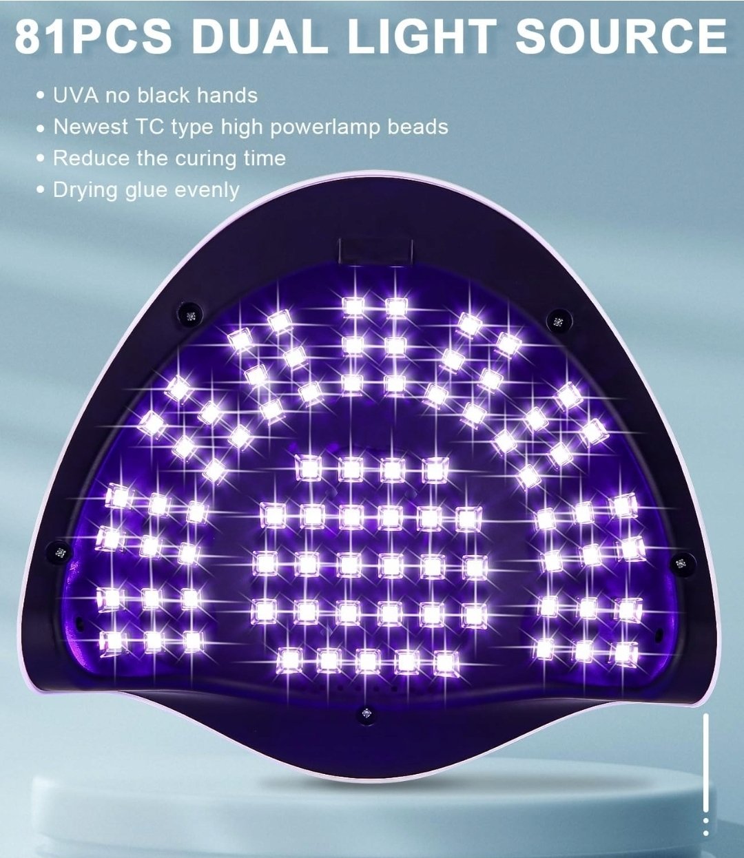 Lampa UV LED SUN X23 MAX 380W 81 diód do paznokci hybryd żeli - obrazek 3