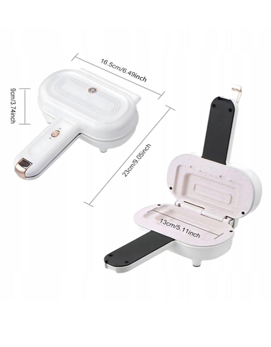Opiekacz do kanapek RealG 1211 700W toster sandwich biały - obrazek 3