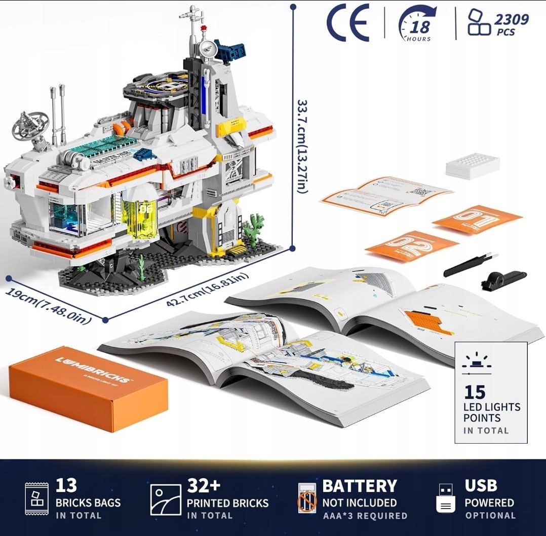 LUMIBRICKS 20007 Alien Frontier Bounty Hub klocki 2309 el. LED 16+ - obrazek 2