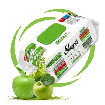 Chusteczki czyszczące XXL Sleepy Easy Clean Zielone Jabłko  100 szt.
