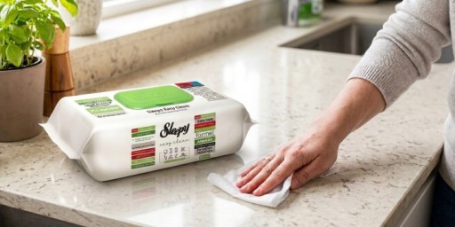 Chusteczki czyszczące XXL Sleepy Easy Clean Zielone Jabłko 100 szt. - obrazek 2