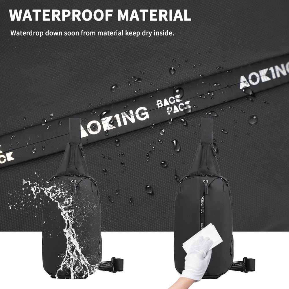 AOKING SY95070 plecak jednoramienny torba na ramię Sling Bag czarny - obrazek 5