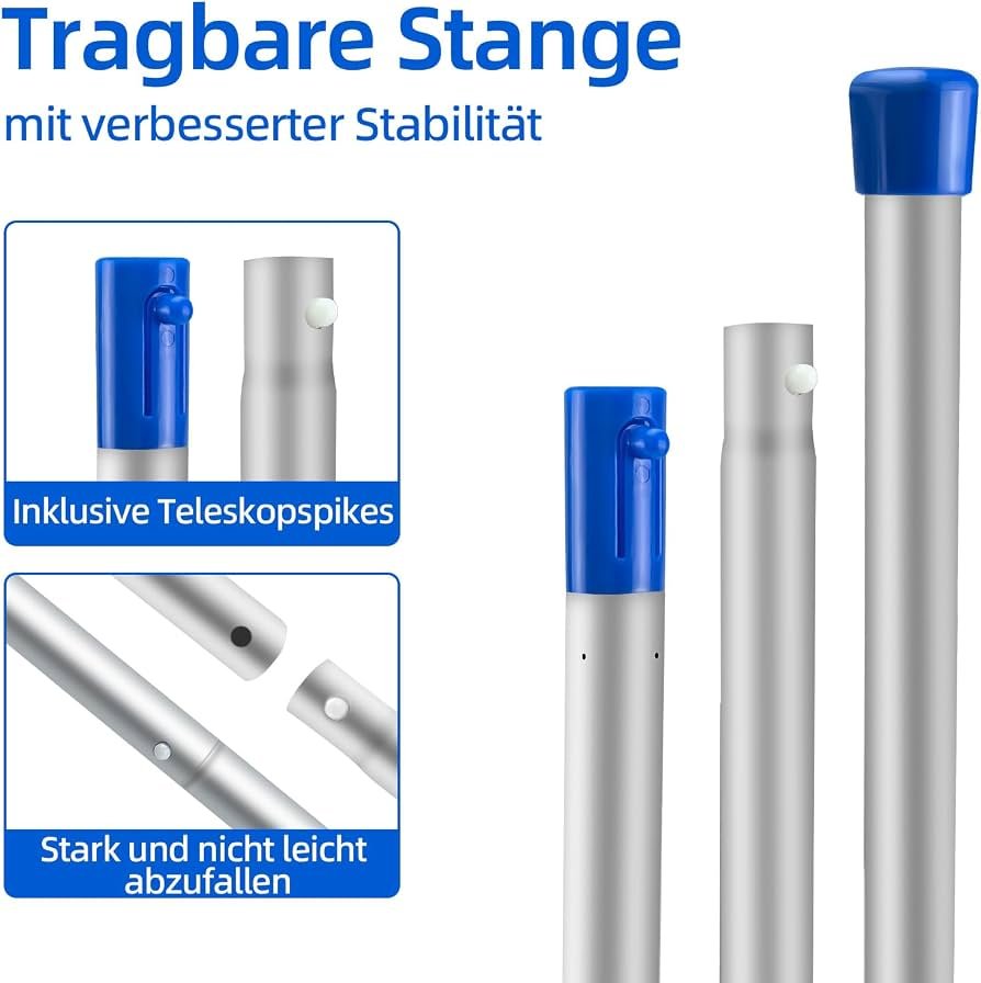 Jsdoin siatka do czyszczenia basenu 161 cm – podbierak z aluminiowym trzonkiem - obrazek 4